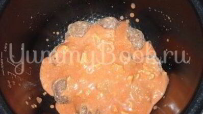 фрикадельки под томатно-сырным соусом из мультиварки