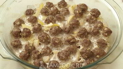 фрикадельки с картошкой в духовке