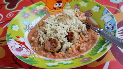фрикадельки с рисом