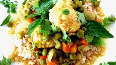 фрикадельки в кокосовом молоке