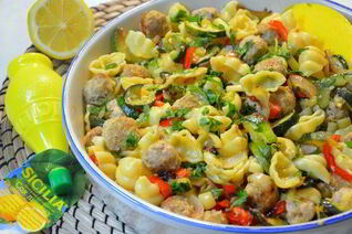 Макароны с фрикадельками