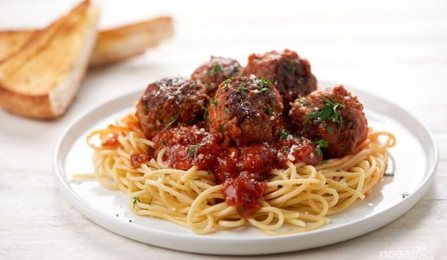 Рецепт спагетти с фрикадельками по-итальянски