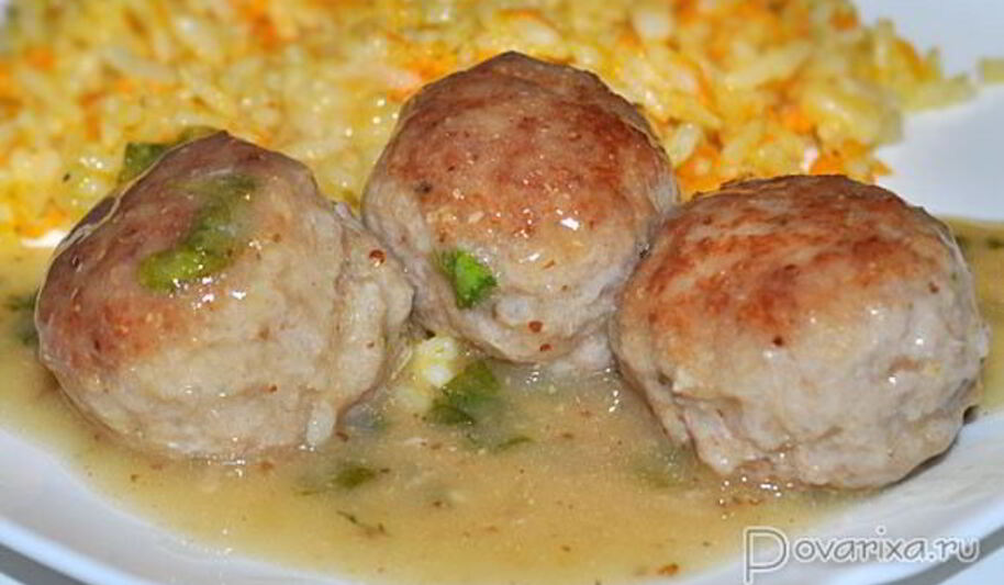 Рецепт свиных фрикаделек в горчично-медовом соусе