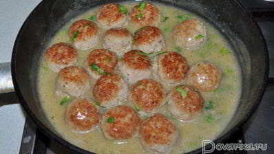 свиные фрикадельки в горчично-медовом соусе
