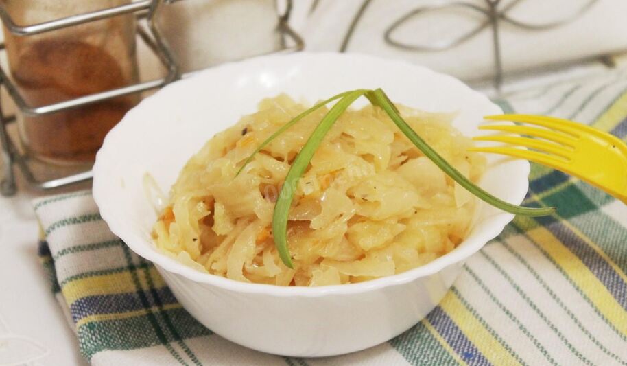 Рецепт гарнира из капусты белокочанной