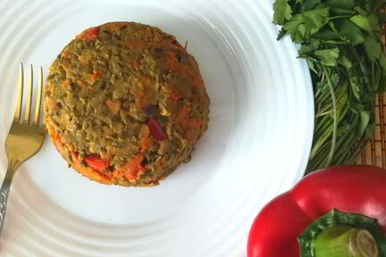 Гарнир из маша с овощами