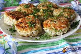 Биточки из трески с рисом