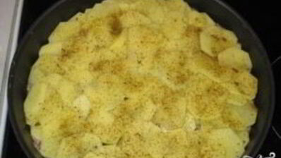 картофель с фаршем и кабачками