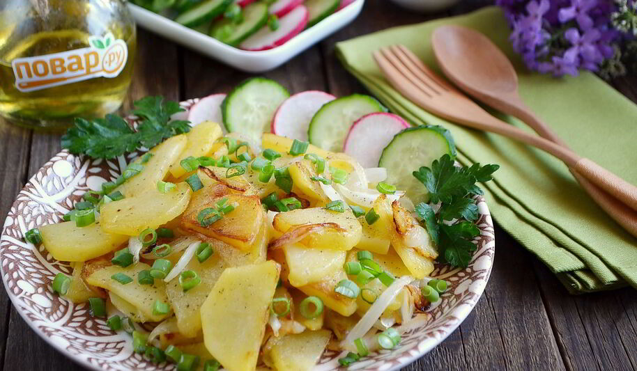 Рецепт картофеля с луком