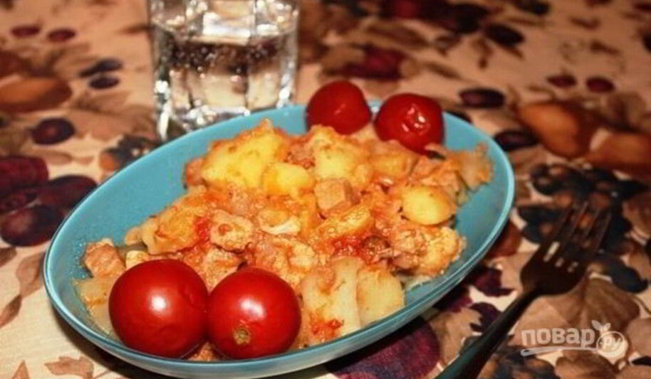 Рецепт картофеля с мясом