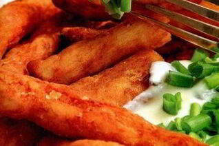 Картофельные крокеты под соусом