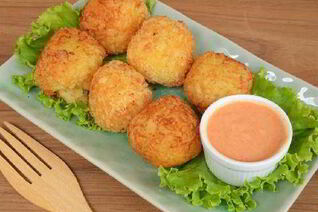Картофельные крокеты с креветками