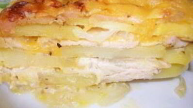 картошка с мясом и сыром в духовке