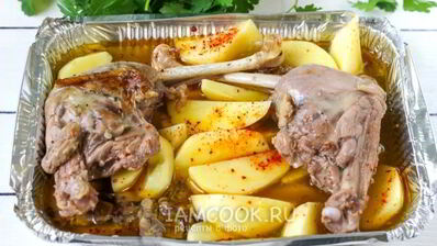 картошка с уткой в фольге в духовке