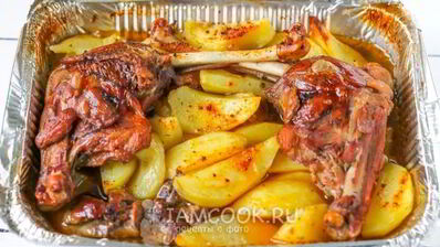 картошка с уткой в фольге в духовке