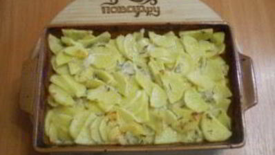 картошка в кефире в духовке