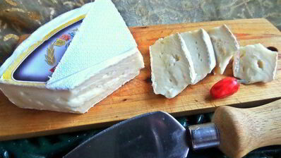 красный рис в вине с лососем и сыром