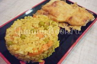 Нежный рис с простыми овощами