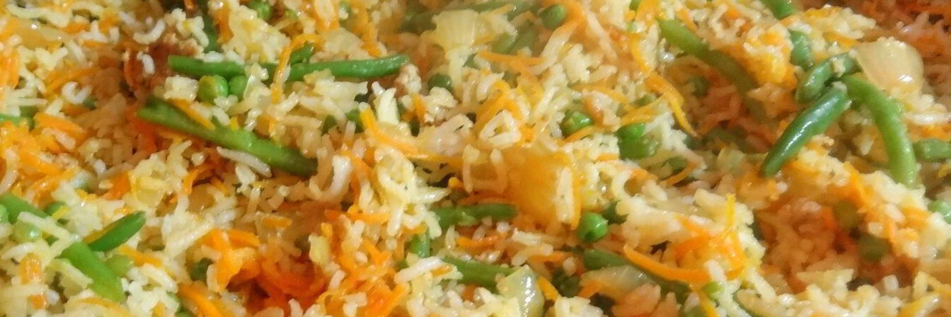 Пан-азиатский вегетарианский жареный рис