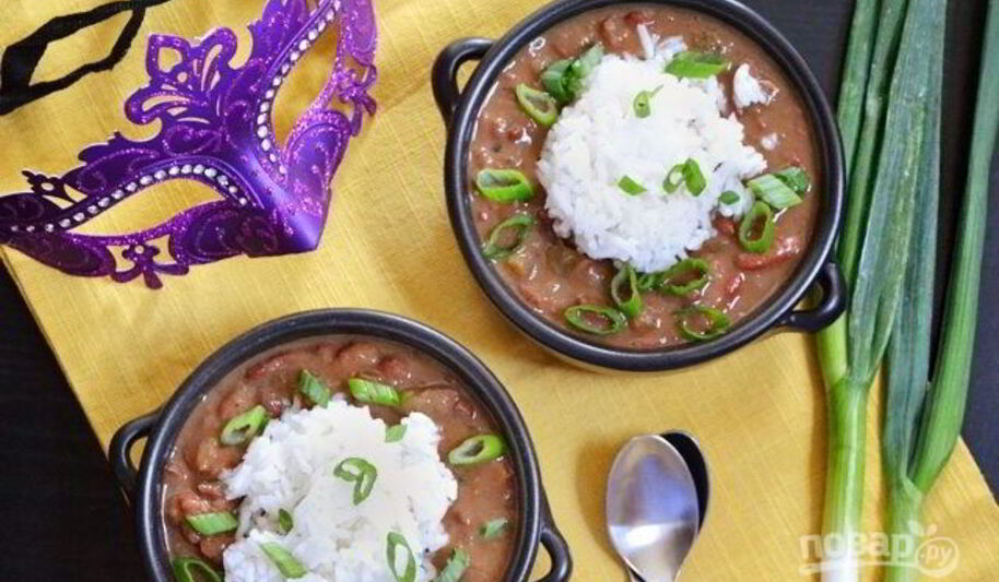 Рецепт риса с фасолью