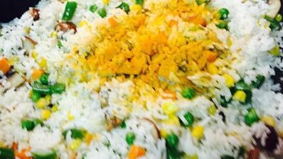 рис с грибами и овощами