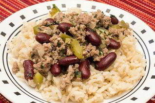 Рис с индейкой