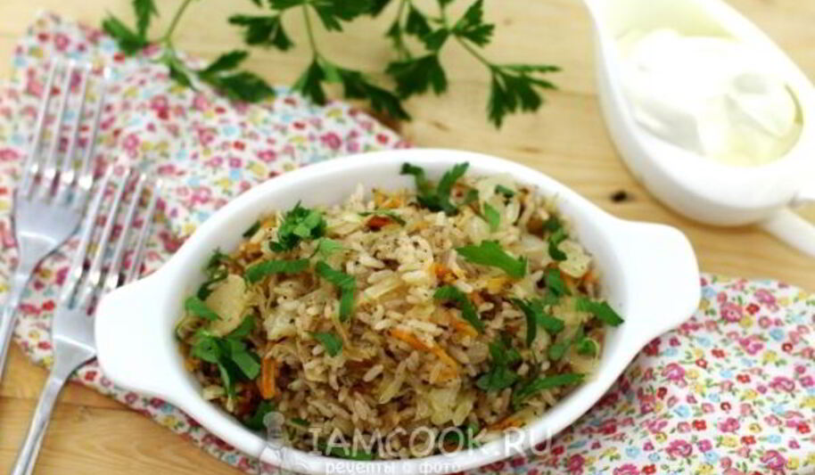 Рецепт риса с капустой в мультиварке