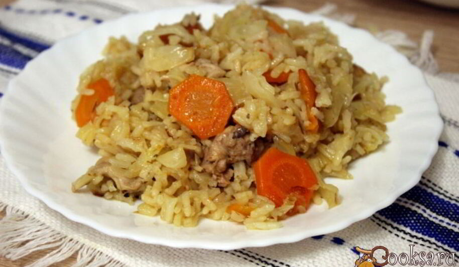 Рецепт риса с курицей и овощами