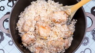 рис с курицей и вялеными помидорами