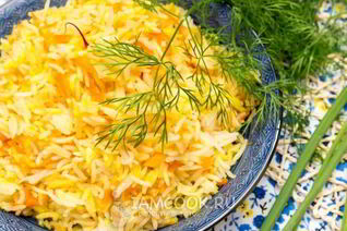 Рис с овощами и шафраном