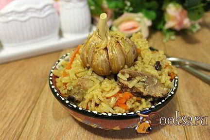 Рис со свининой в мультиварке