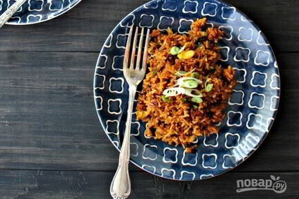 Жареный рис с соевым соусом