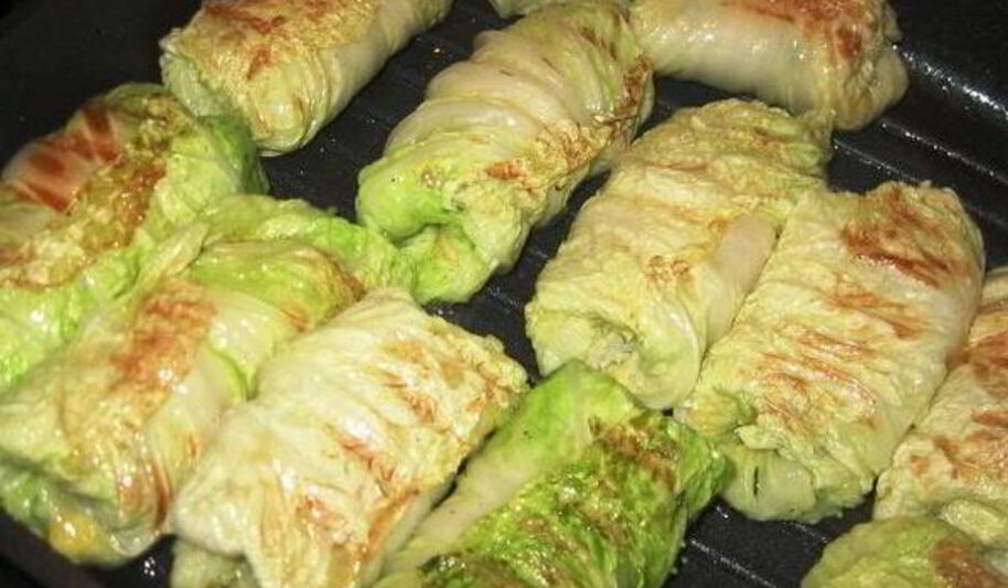 Рецепт голубцов из пекинской капусты на гриле