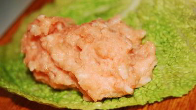 голубцы из савойской капусты с фаршем из семги