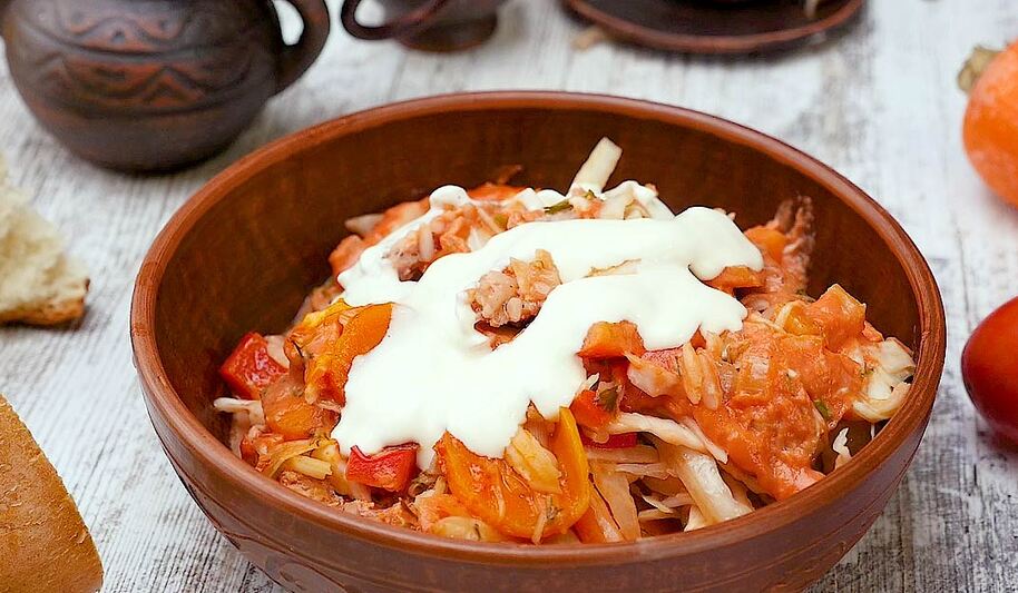 Рецепт ленивых голубцов с фаршем и рисом