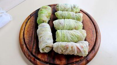 постные голубцы с рисом и грибами