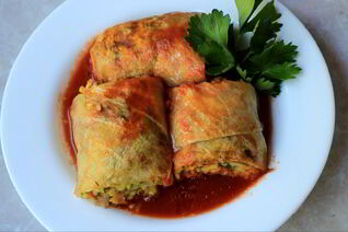 Постные голубцы с шампиньонами