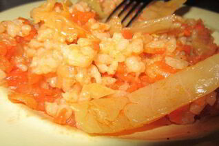 Постные ленивые голубцы