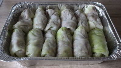 запеченные голубцы в кетчупе и сметане