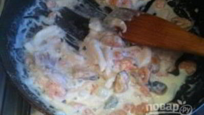 гречневая лапша с морепродуктами