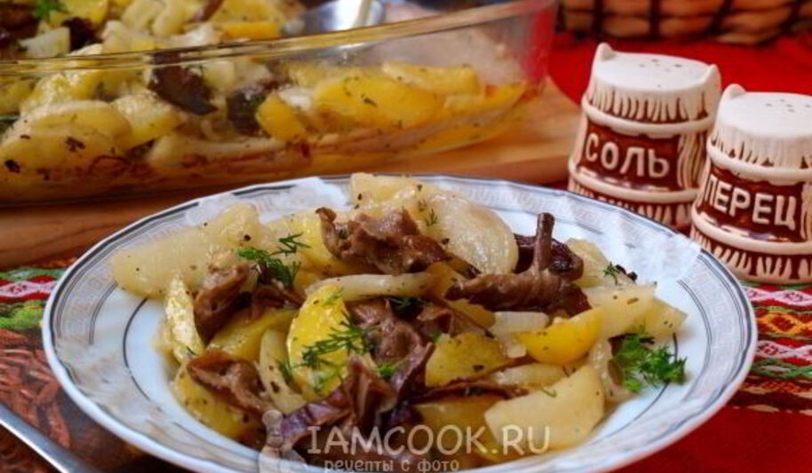 Рецепт лисичек с картошкой в духовке