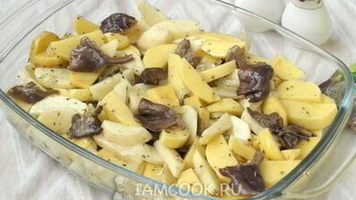лисички с картошкой в духовке