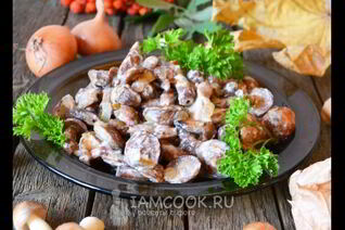Маслята жареные в сметане