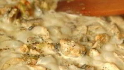 мидии и шампиньоны в сливках