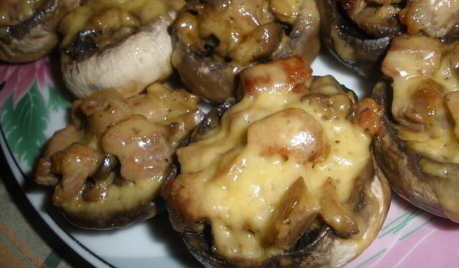 Рецепт шампиньонов фаршированных курицей