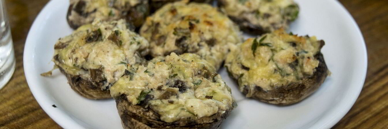 Шампиньоны с креветками