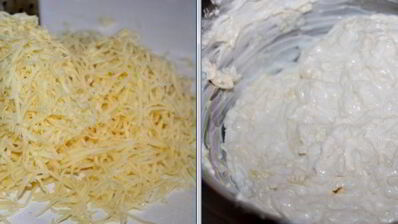 шампиньоны запеченные в сметанно-сырном соусе