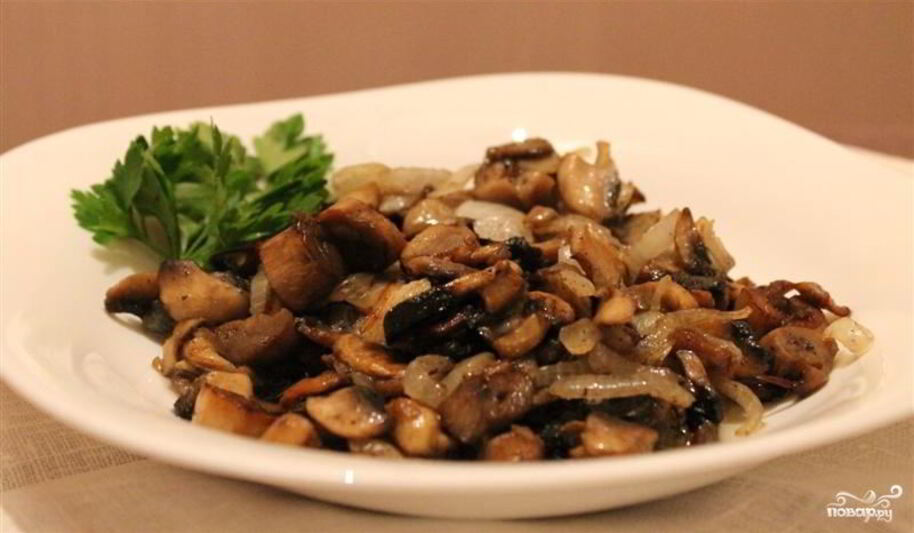 Рецепт шампиньонов жареных