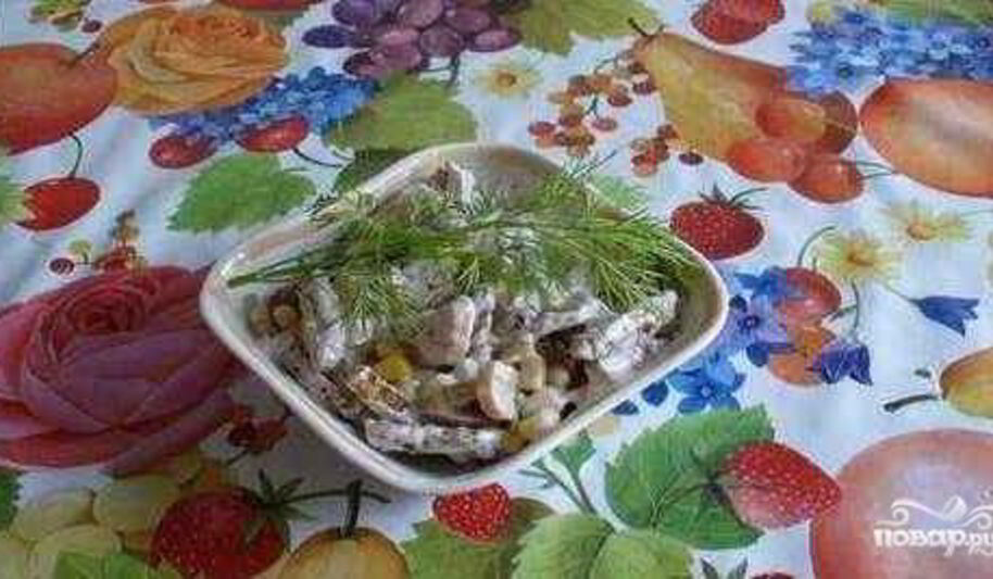 Рецепт шампиньонов