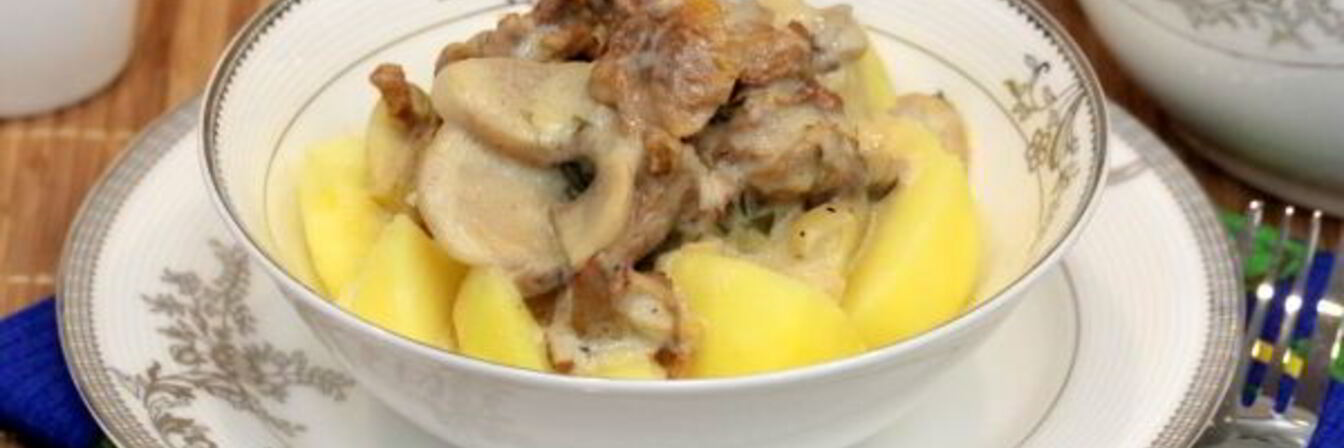 Тушеные грибы в мультиварке